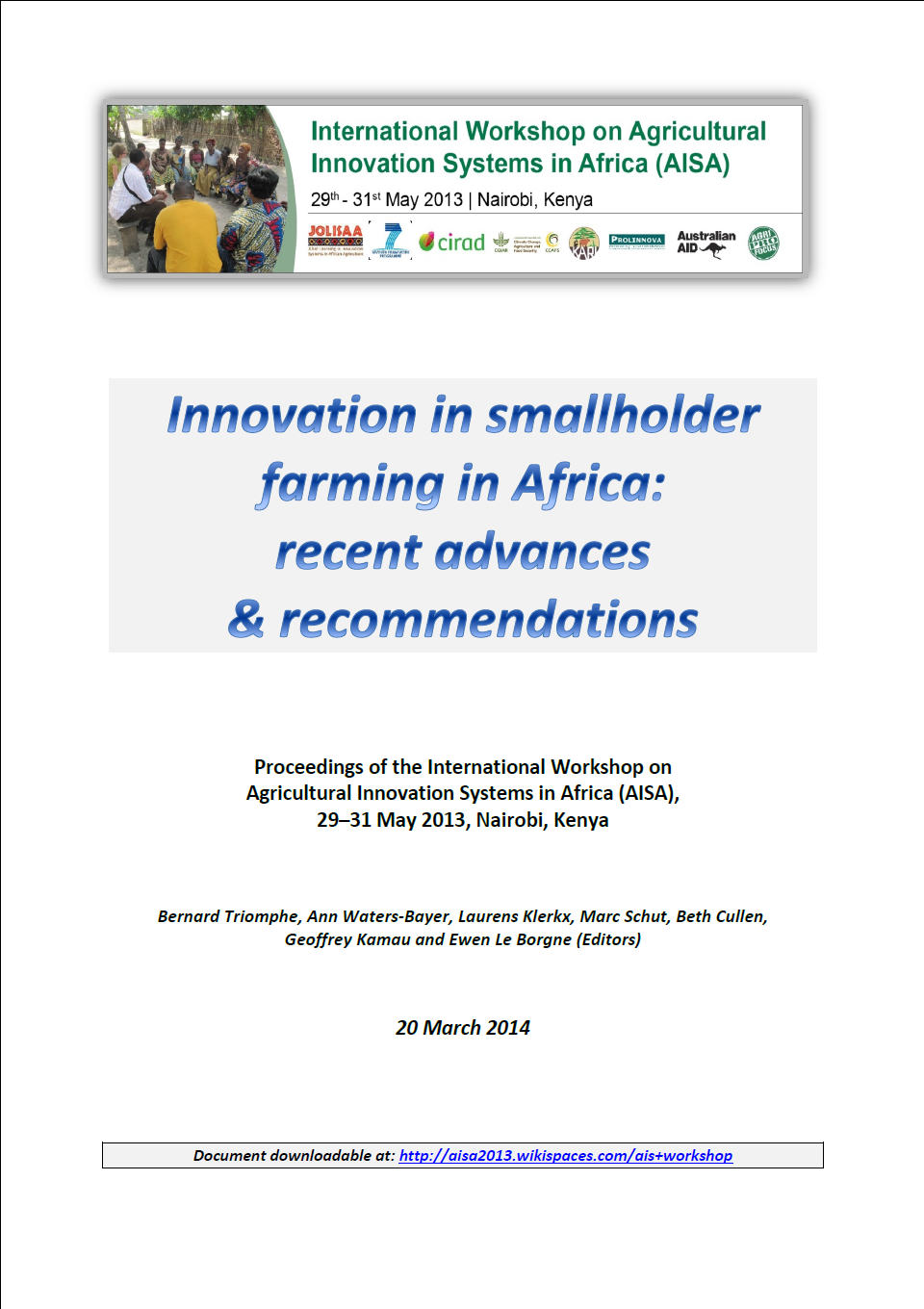 AISA innovation in smallholder farming
